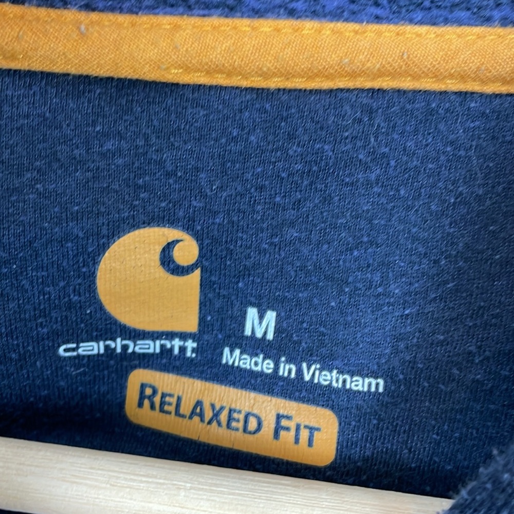 Carhartt Force Men M Relaxed Fit Pullover Kangaroo Pocket Spellout Fleece Hoodie - Picture 10 of 10